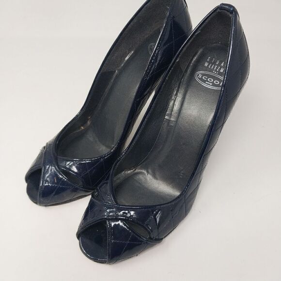 Stuart Weitzman DARK Navy Blue. Leather uppers and leather sole. Size 6 M - Picture 1 of 12